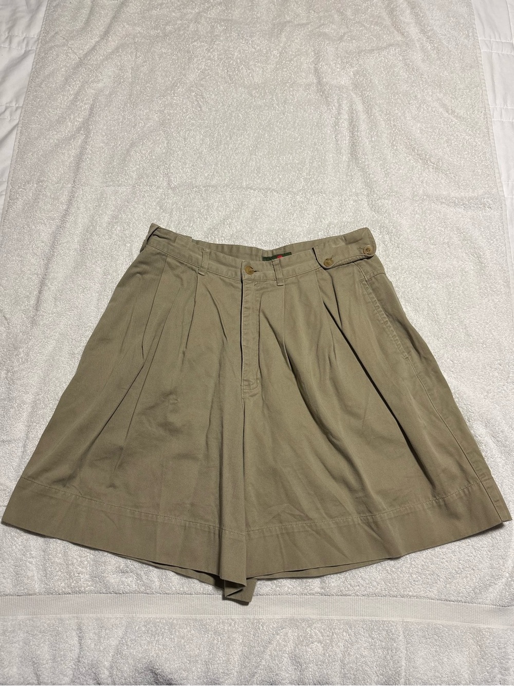 Outback Red Khaki Pleated Bermuda Shorts